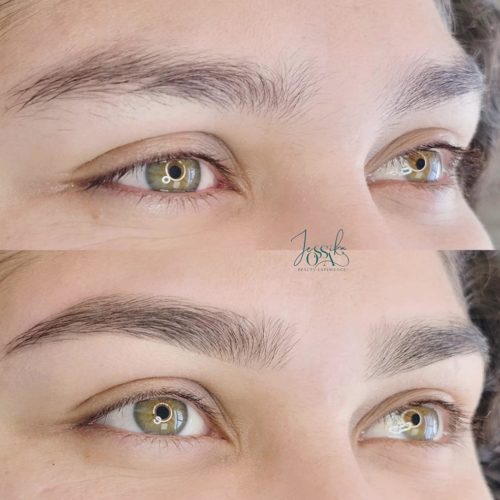 diseño y depilación de cejas con hilo